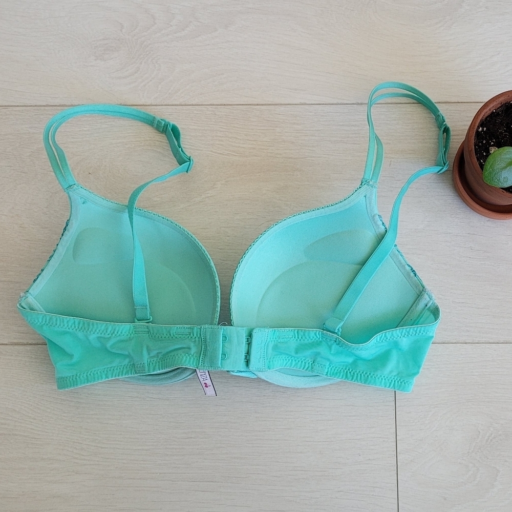 La  Senza Turquoise Padded Lace Pushup Bra - Picture 2 of 3